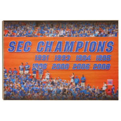 Florida Gators - SEC Champs Sign - College Wall Art #Wood