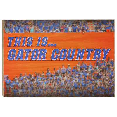 Florida Gators - Gator Country - College Wall Art #Wood