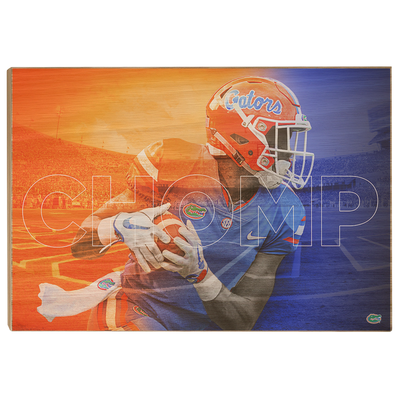 Florida Gators - Orange and Blue CHOMP - College Wall Art #Wood