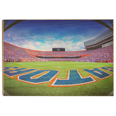 Florida Gators - Swamp End Zone - College Wall Art #Wood