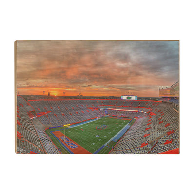 Florida Gators - Gator Sunrise - College Wall Art #Wood