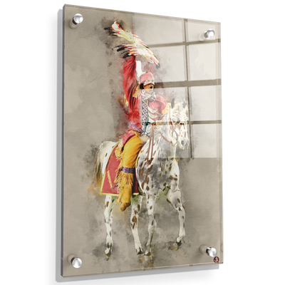 Florida State Seminole - Osceola Watercolor - College Wall Art #Acrylic