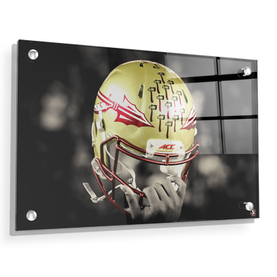 Florida State Seminoles - Seminole Helmet Held High - College Wall Art #Acrylic