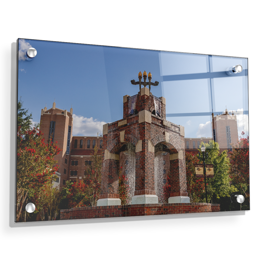 Florida State Seminoles - Fountains and Football - College Wall Art #Canvas