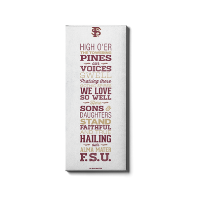Florida State Seminoles - Alma Mater - College Wall Art #Canvas