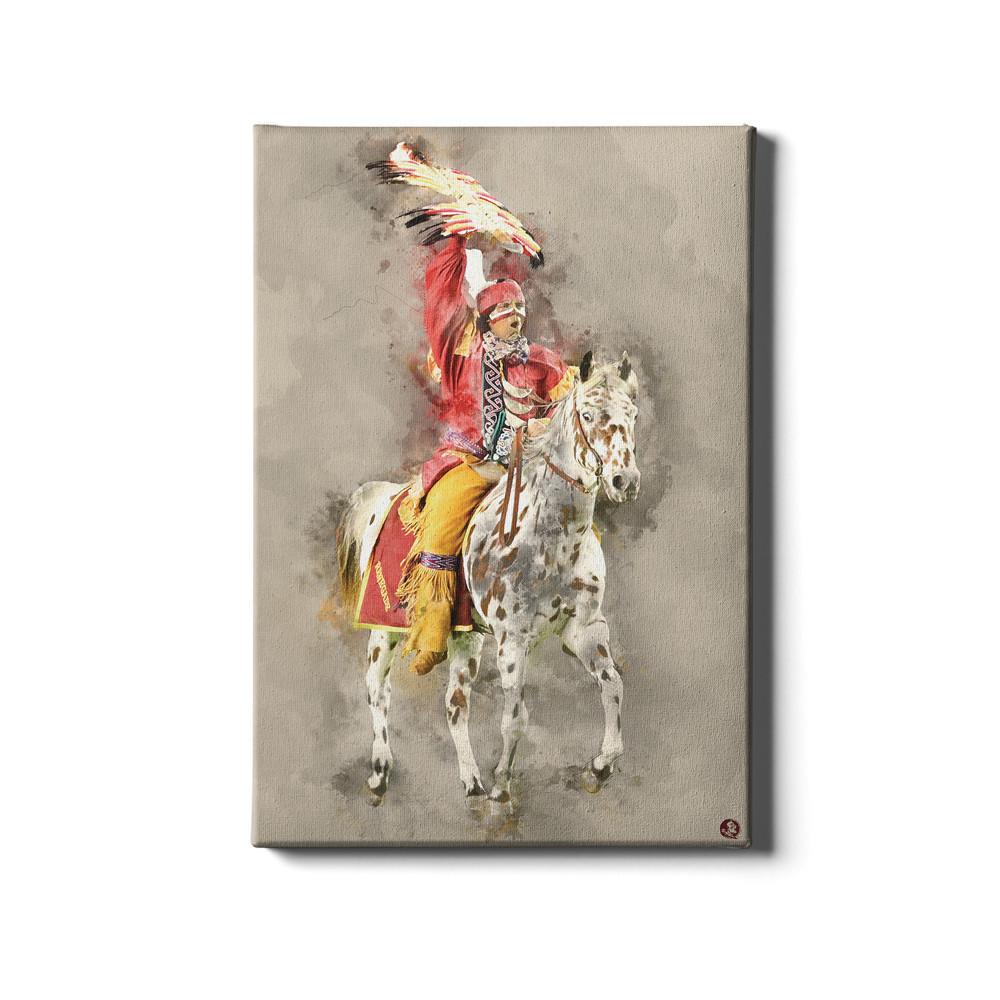 Florida State Seminoles - Osceola Watercolor - College Wall Art #Canvas