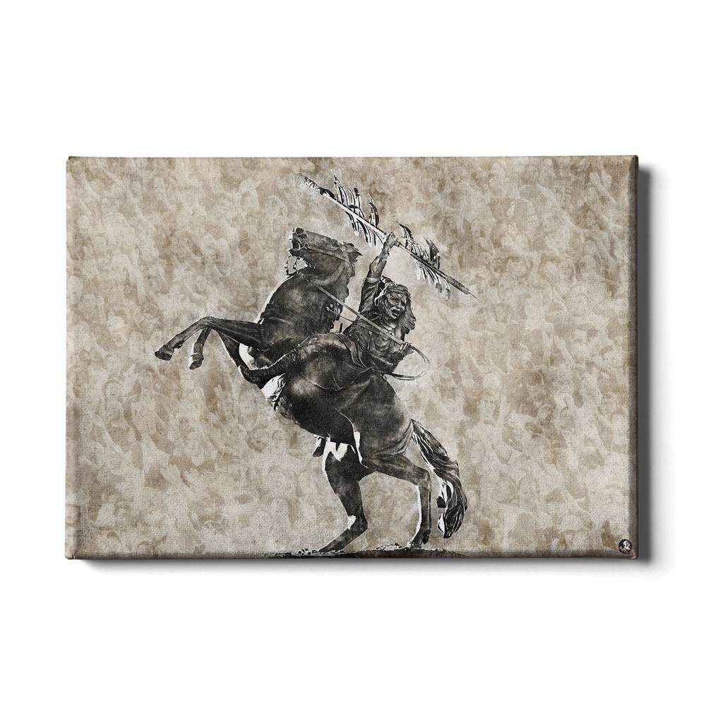 Florida State Seminoles - Vintage Osceola - College Wall Art #Canvas