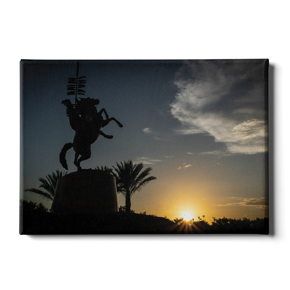 Florida State Seminoles - Seminole Sunrise Silhouette - College Wall Art #Canvas