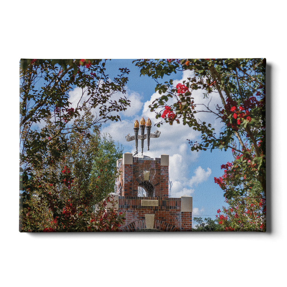 Florida State Seminoles - Red Bloom Framed Torches - College Wall Art #Canvas