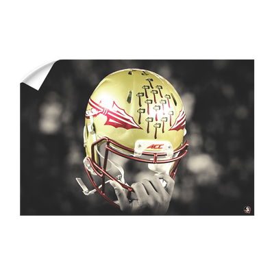 Florida State Seminoles - Seminole Helmet Held High - College Wall Art #Wall Decal