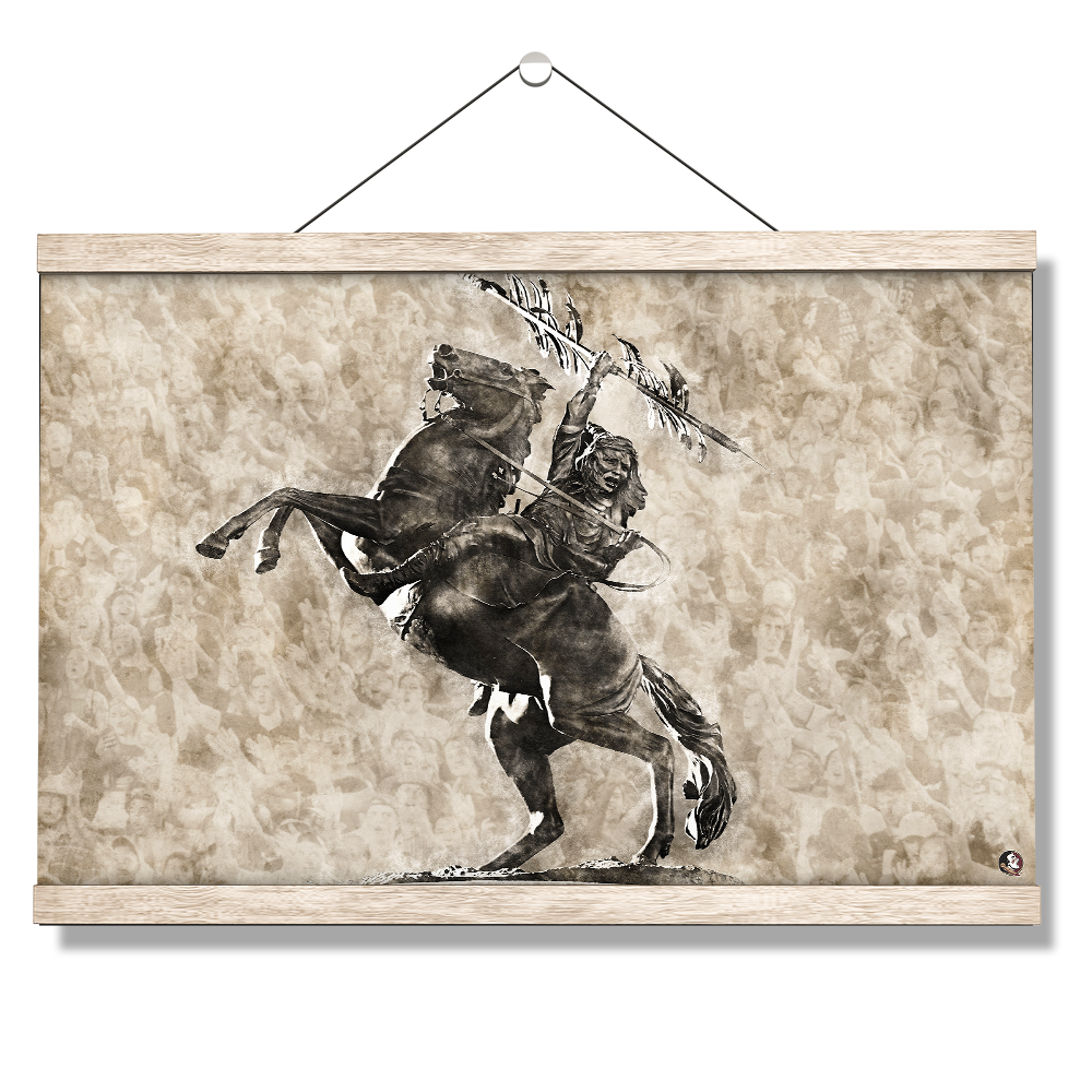 Florida State Seminoles - Vintage Osceola - College Wall Art #Canvas