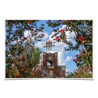Florida State Seminoles - Red Bloom Framed Torches - College Wall Art #Poster