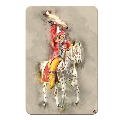 Florida State Seminole - Osceola Watercolor - College Wall Art #PVC