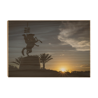 Florida State Seminoles - Seminole Sunrise Silhouette - College Wall Art #Wood