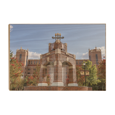 Florida State Seminoles - Fountains and Football - College Wall Art #Wood