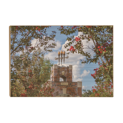 Florida State Seminoles - Red Bloom Framed Torches - College Wall Art #Wood