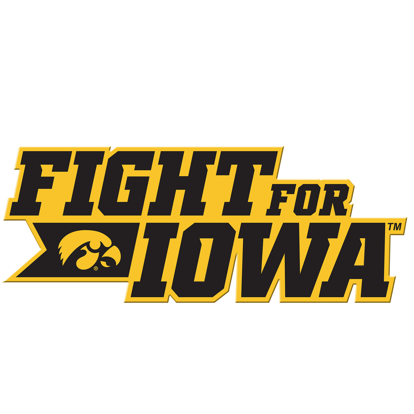 Iowa Hawkeyes - Fight for Iowa Single Layer Dimensional