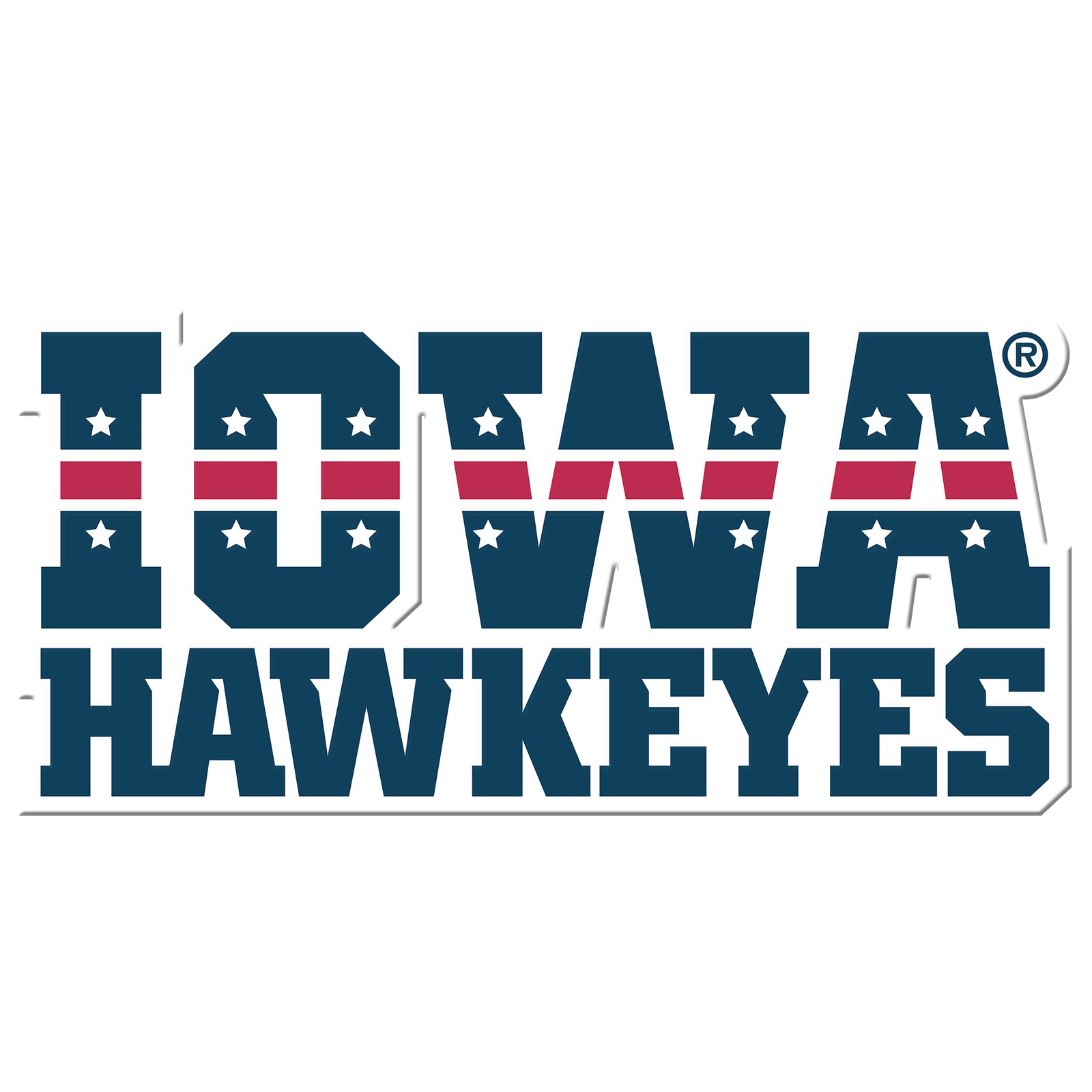 Iowa Hawkeyes - Iowa Hawkeyes Stars and Stripes Single Layer Dimensional