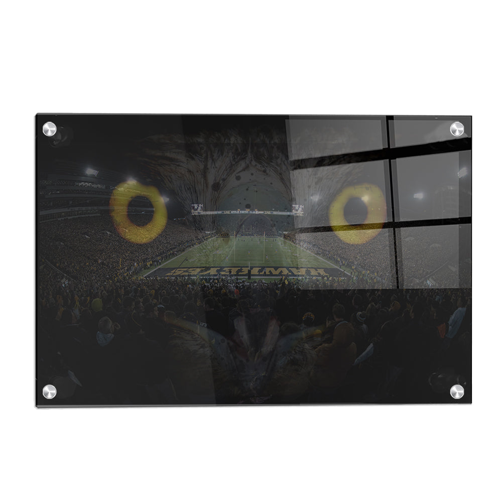 Iowa Hawkeyes - Gold Hawkeyes - College Wall Art #Canvas