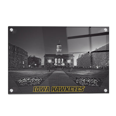 Iowa Hawkeyes - B&W Iowa Hawkeyes - College Wall Art #Acrylic