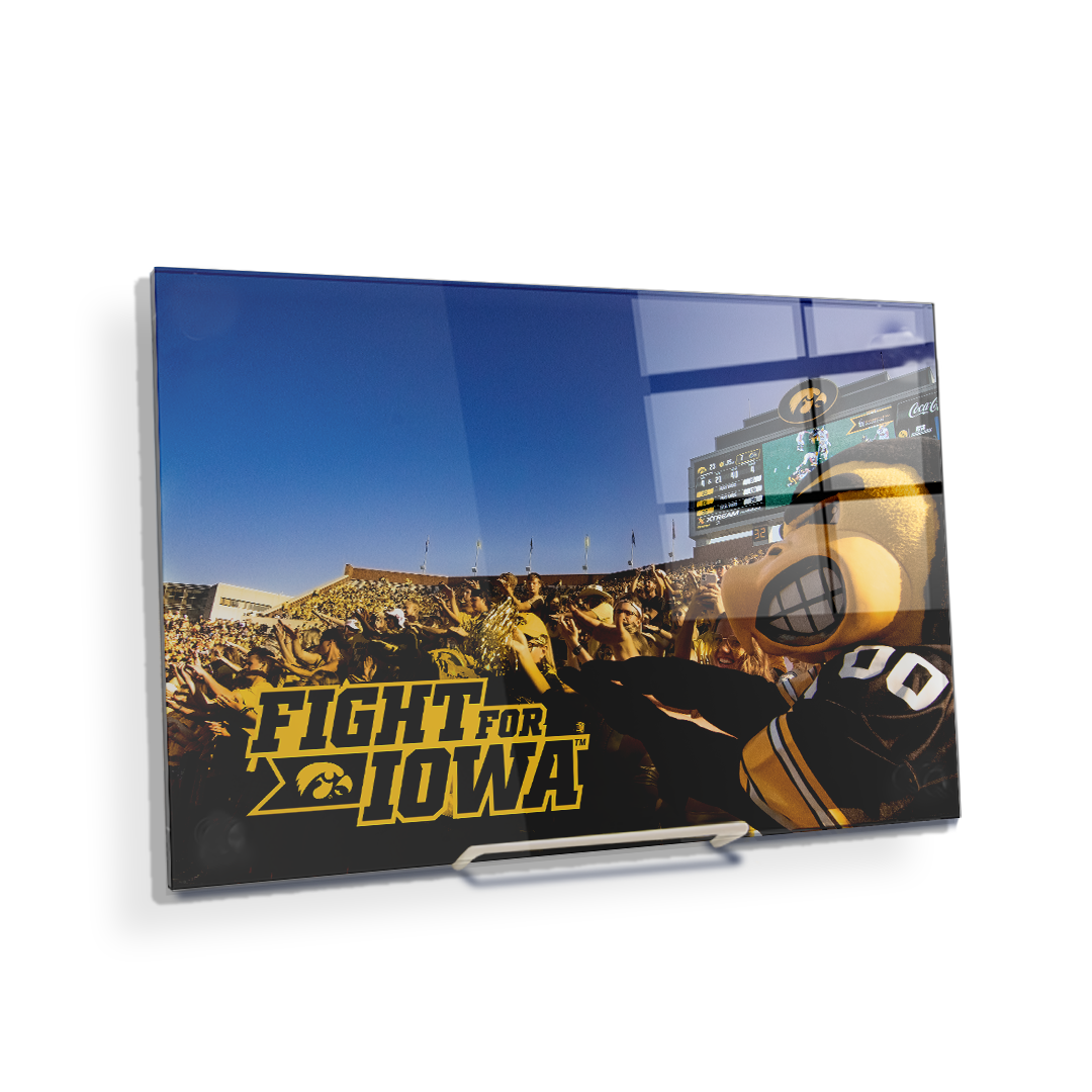 Iowa Hawkeyes - Herky Fight for Iowa - College Wall Art #Canvas