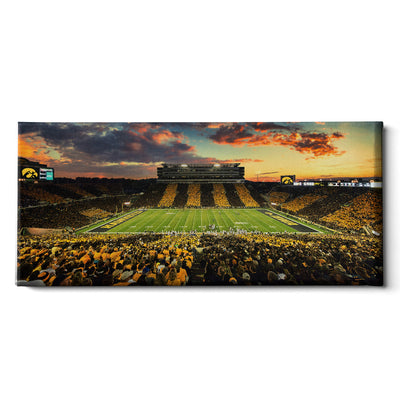 Iowa Hawkeyes - Black and Gold Pano - College Wall Art #Canvas