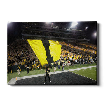 Iowa Hawkeyes - Iowa Flag - College Wall Art #Canvas