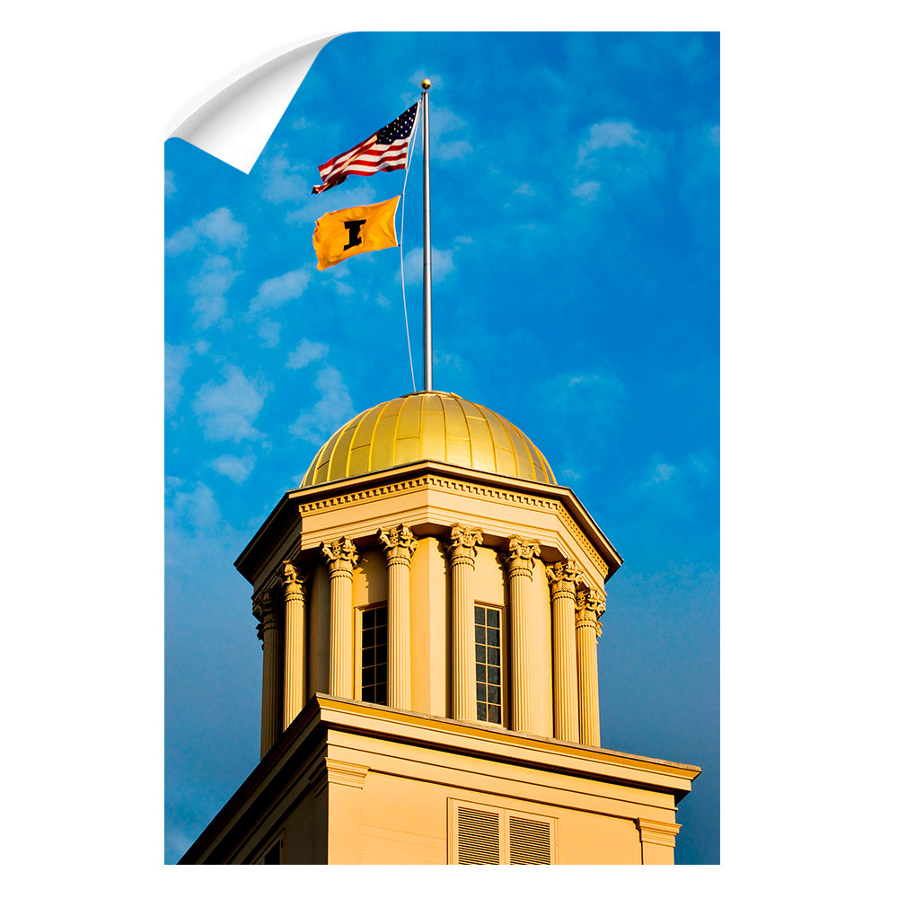 Iowa Hawkeyes - The Gold Dome - College Wall Art #Canvas