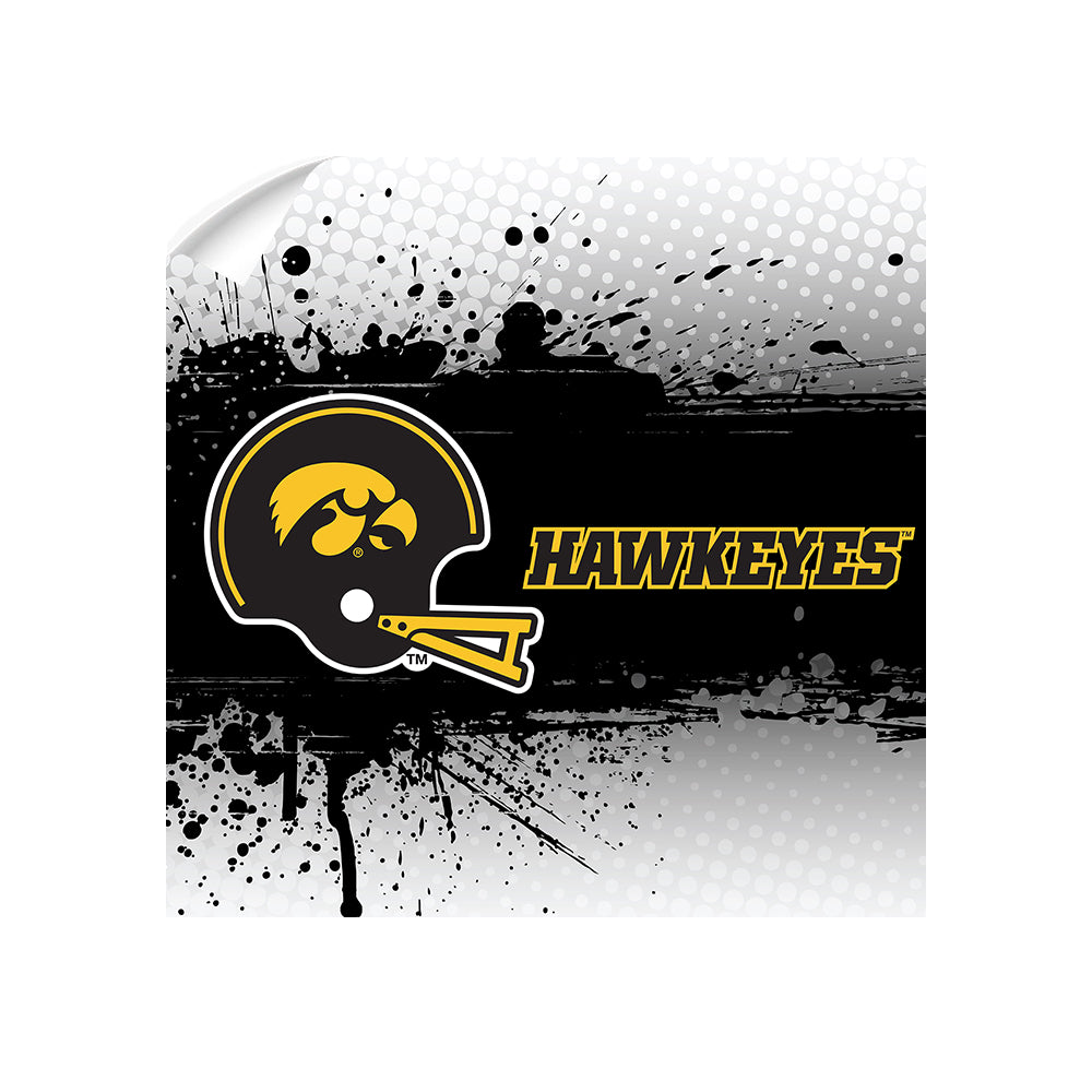 Iowa Hawkeyes - Iowa Black Helmet Hawkeyes - College Wall Art #Canvas
