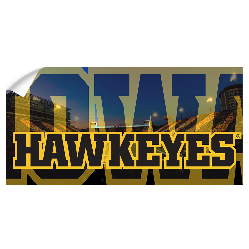 Iowa Hawkeyes - Iowa Hawkeyes Panoramic - College Wall Art #Canvas