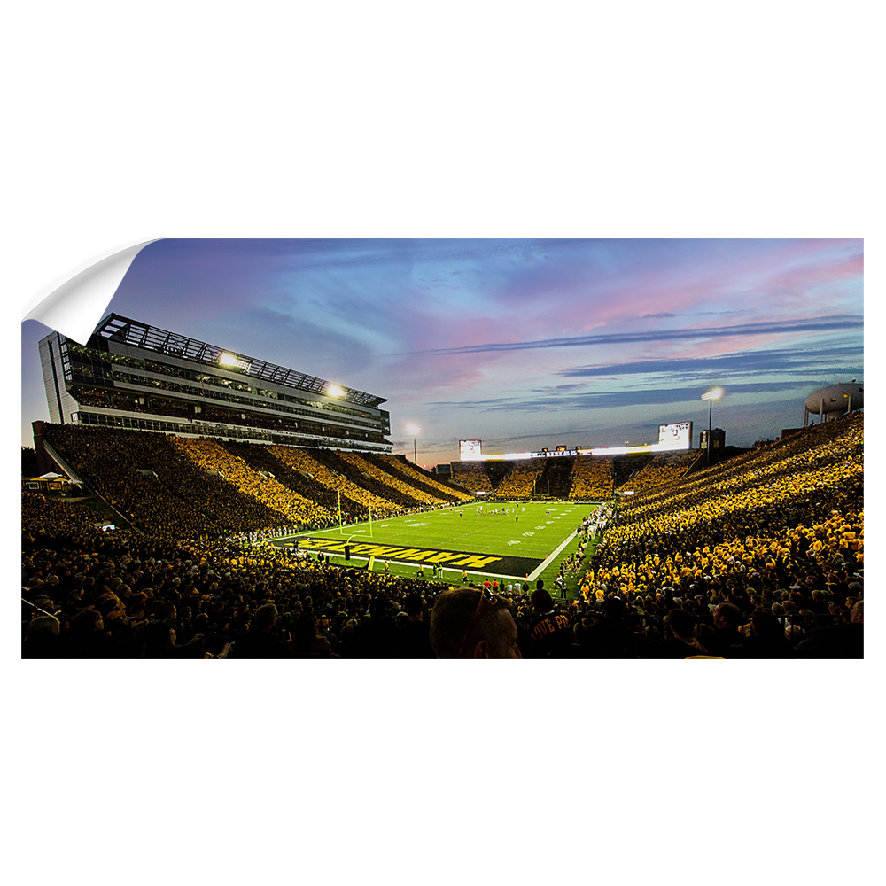 Iowa Hawkeyes - Kinnick Stadium Paint Pano - College Wall Art #Canvas