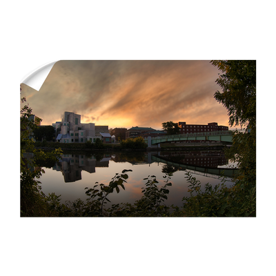 Iowa Hawkeyes - Sunrise on the Iowa River - College Wall Art #Wall Decal