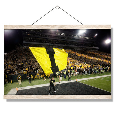 Iowa Hawkeyes - Iowa Flag - College Wall Art #Hanging Canvas