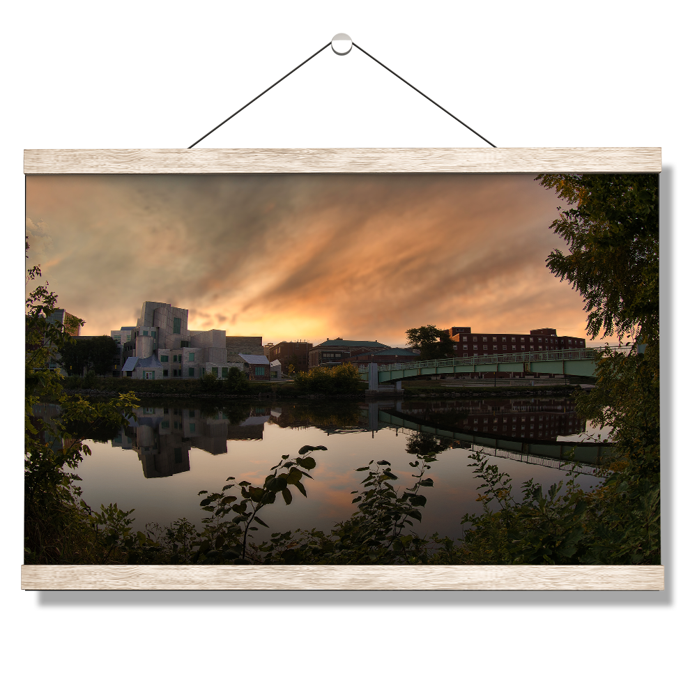 Iowa Hawkeyes - Sunrise on the Iowa River - College Wall Art #Canvas