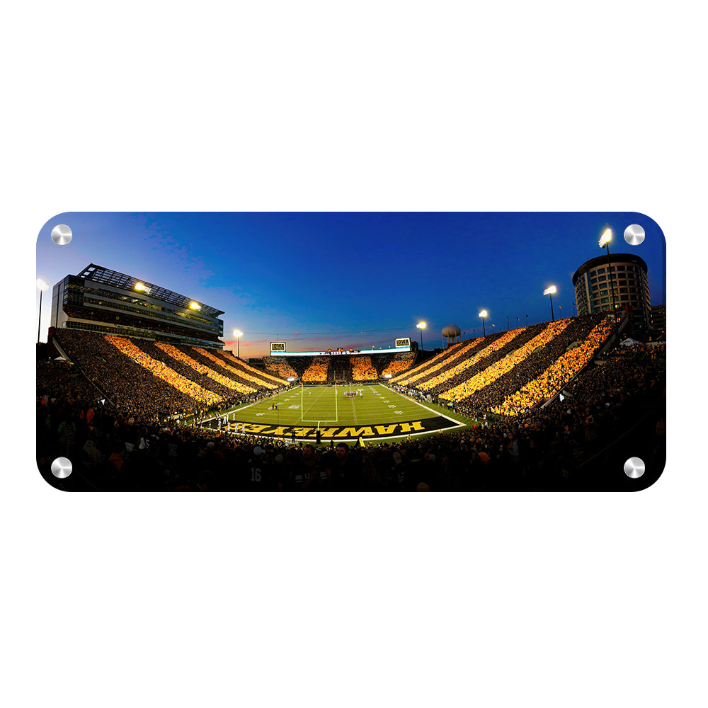 Iowa Hawkeyes - Hawkey's Stripe Out Pano - College Wall Art #Canvas