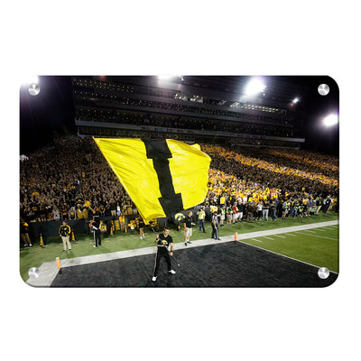 Iowa Hawkeyes - Iowa Flag - College Wall Art #Metal