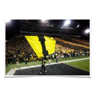 Iowa Hawkeyes - Iowa Flag - College Wall Art #Poster