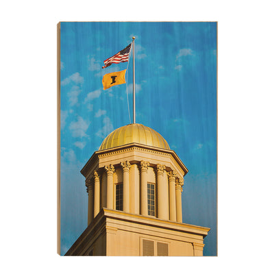 Iowa Hawkeyes - The Gold Dome - College Wall Art #Wood