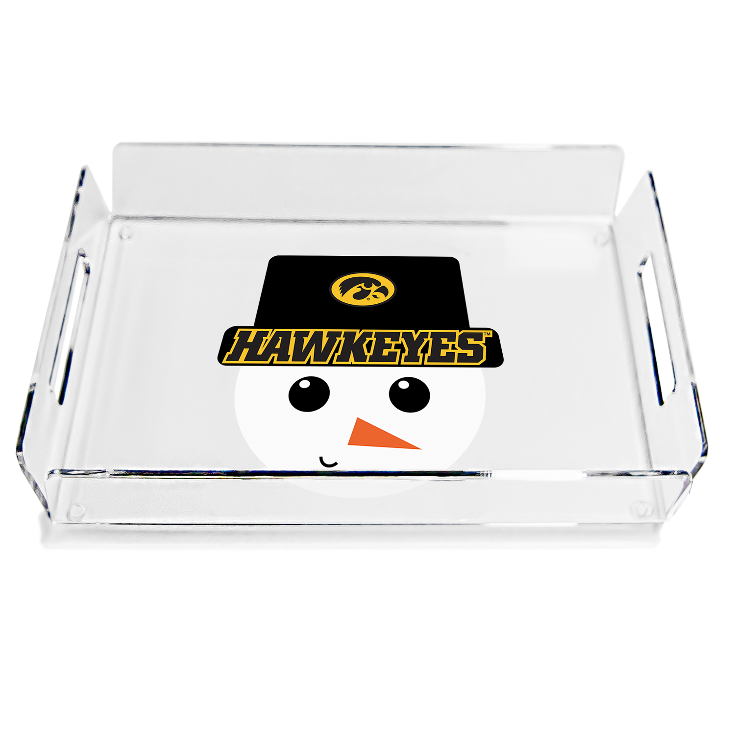 Iowa Hawkeyes - Iowa Snowman Decorative Serving Tray