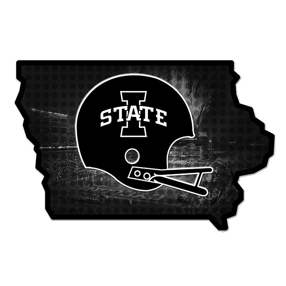 Iowa State Cyclones - Iowa State B&W Two Layer Dimensional