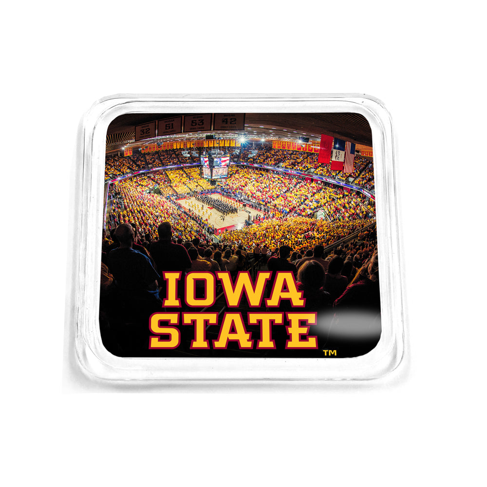 Iowa State Cyclones - Hilton Coliseum Fisheye Drink Coaster