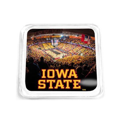 Iowa State Cyclones - Hilton Coliseum Fisheye Drink Coaster