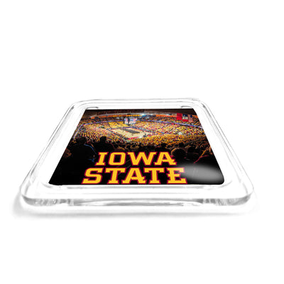 Iowa State Cyclones - Hilton Coliseum Fisheye Drink Coaster