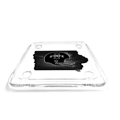 Iowa State Cyclones - Iowa State B&W Drink Coaster