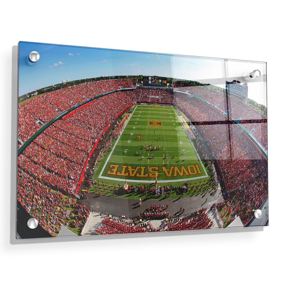 Iowa State Cyclones - Jack Trice Stadium Aerial Fish Eye - College Wall Art #Canvas