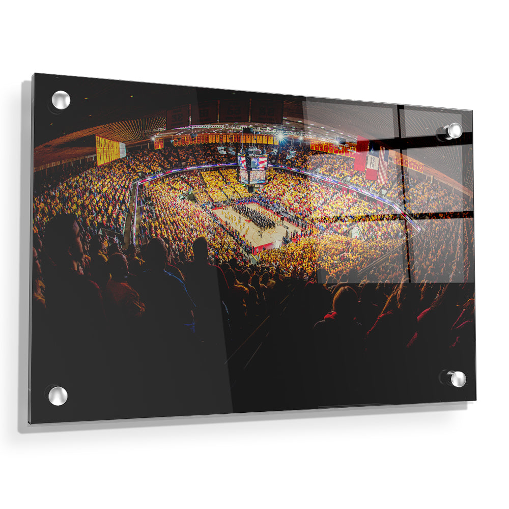 Iowa State Cyclones - Hilton Coliseum Fish Eye - College Wall Art #Canvas