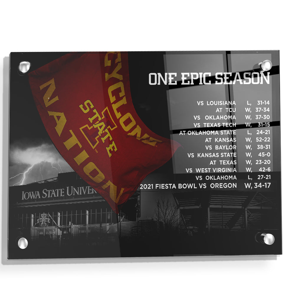 Iowa State Cyclones - One Epic Season - College Wall Art #Canvas