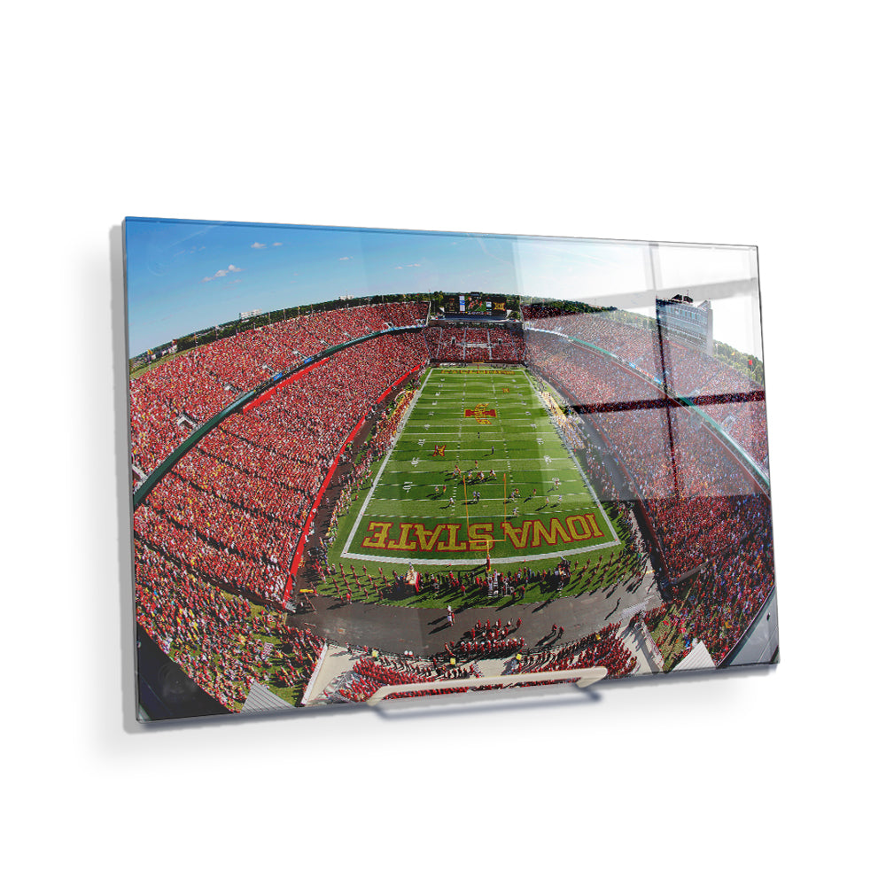Iowa State Cyclones - Jack Trice Stadium Aerial Fish Eye - College Wall Art #Canvas