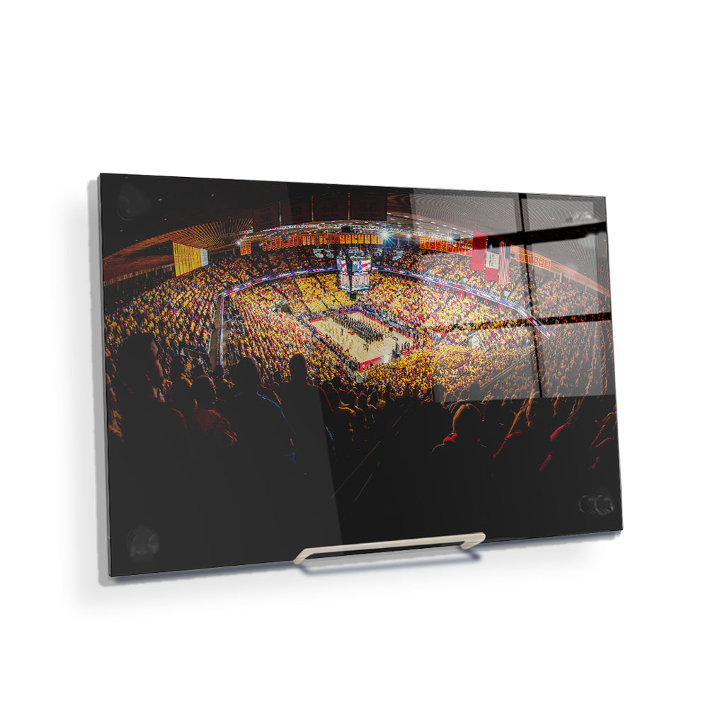 Iowa State Cyclones - Hilton Coliseum Fish Eye - College Wall Art #Canvas