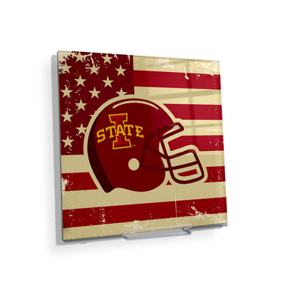 Iowa State Cyclones - Iowa State Stars and Stripes Helmet - College Wall Art #Acrylic Mini